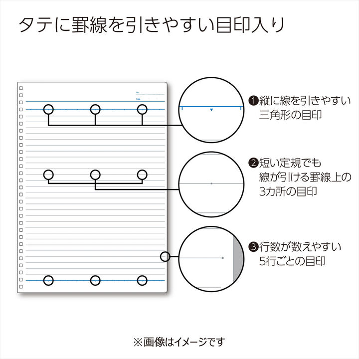 Campus Twin-ring notebook Transparent PP cover B5 Blue 7mm rule 30 sheets,Blue, medium image number 4