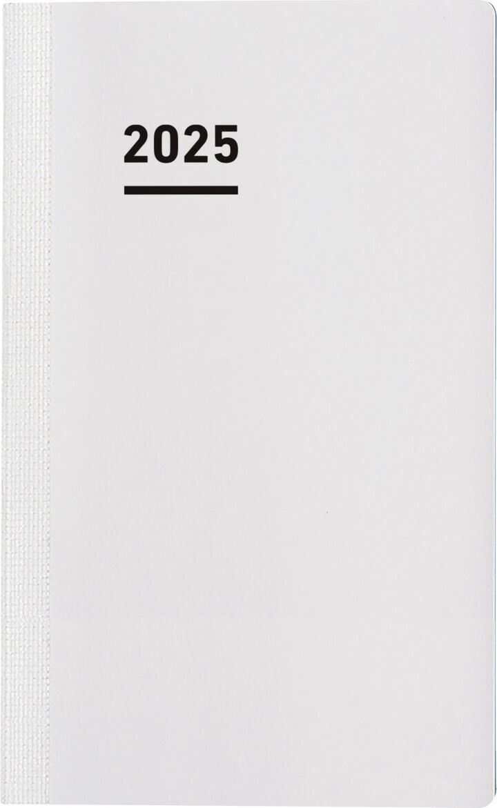 JIBUN TECHO mini 2025 Diary Refill,White, medium