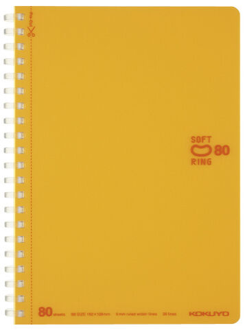 Soft Ring notebook Colorful B6 80 Sheets Orange,Orange, small image number 0