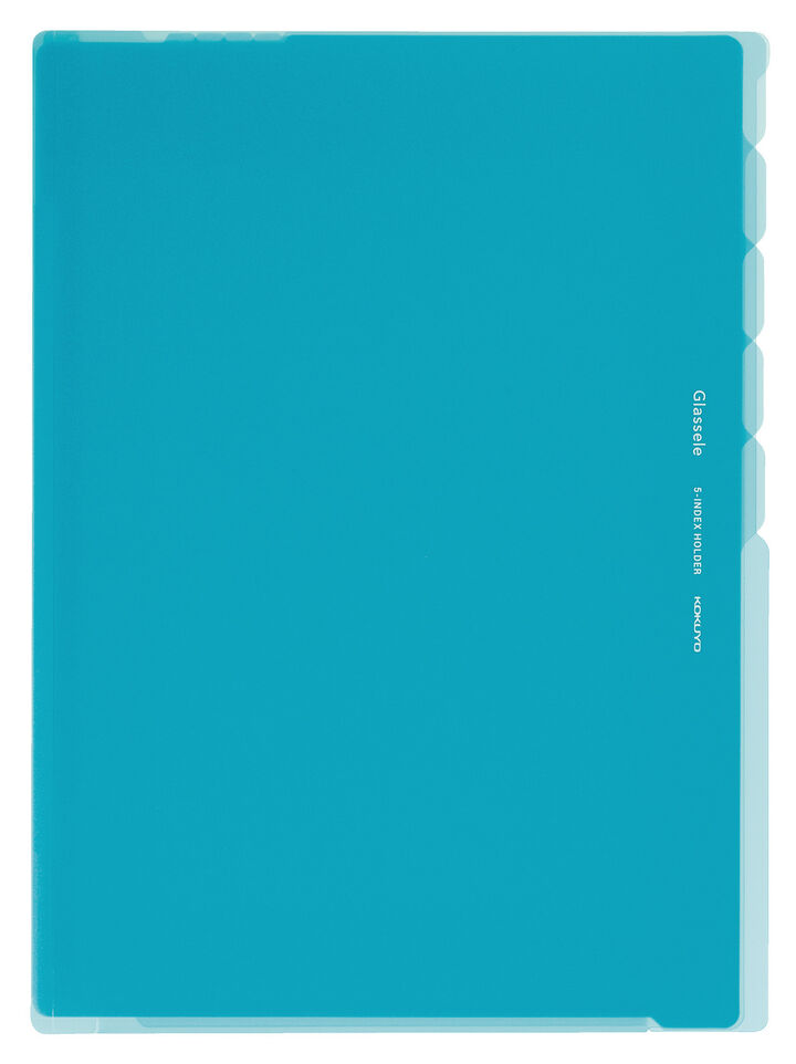 Glassele 5 Index Holder A4 Vertical Size Light Blue,Blue Green, medium