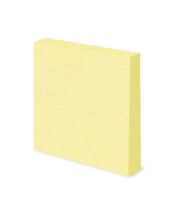 Tack memo Sticky notes Notebook type Square 75 x 75mm Yellow 100 Sheets,Yellow, small image number 1