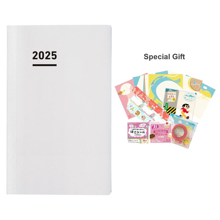 [Pre-order] JIBUN TECHO mini 2025 Diary Refill,White, medium