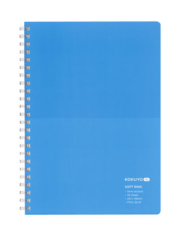 KOKUYO ME Soft ring notebook A5 POOL BLUE,Blue, small image number 0