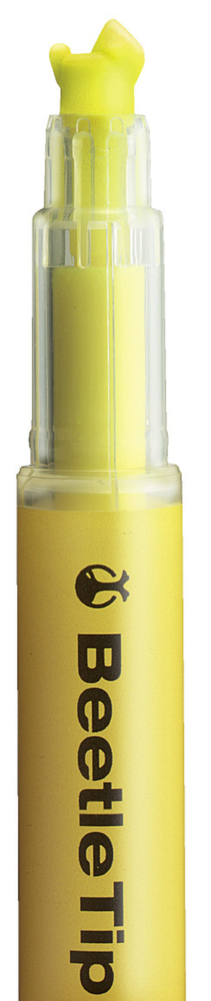 Beetle Tip 3 Way Marking Pen Yellow,Yellow, medium image number 1