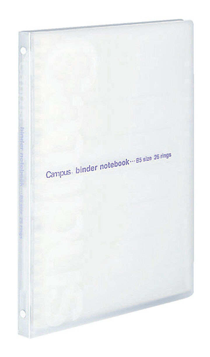 Campus Slim PP Cover 26 Hole Binder notebook B5 Transparent,Transparent, medium