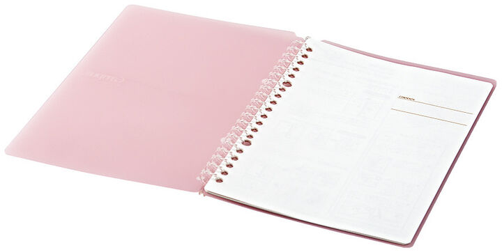 Campus Smart ring PP Cover 20 Hole Binder notebook A5 Light Pink,Light Pink, medium image number 4