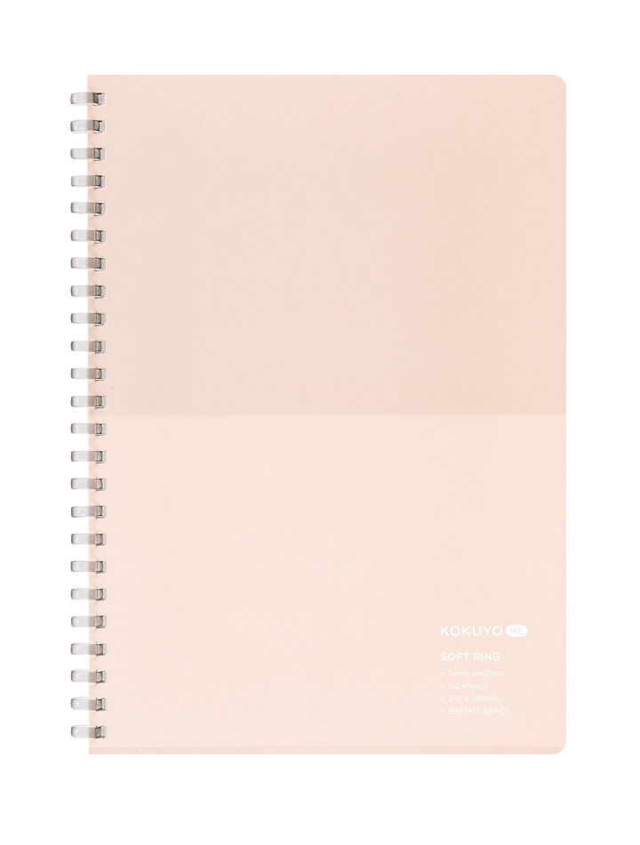 KOKUYO ME Soft ring notebook A5 BRIGHT SAND,Pink, medium image number 0