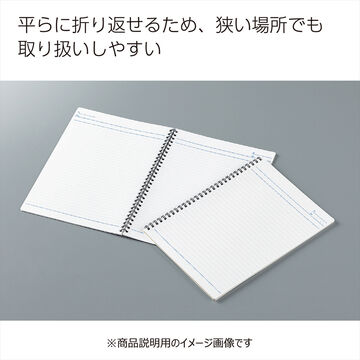 Campus Twin-ring notebook Transparent PP cover B5 Blue 7mm rule 30 sheets,Blue, small image number 8