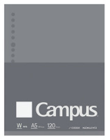 Campus Loose leaf 20 Hole A5 120 Sheets,Gray, small image number 0