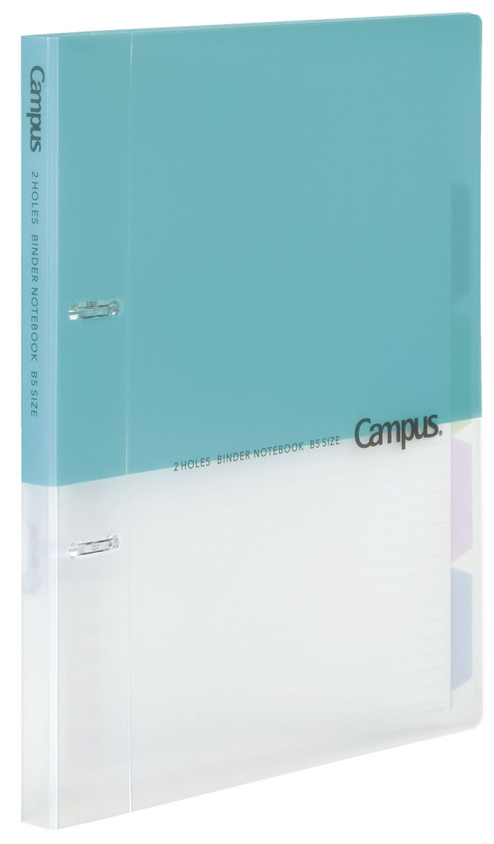 Campus Easy binding of prints 2 Hole Binder notebook B5 Light Blue,Light Blue, medium image number 1