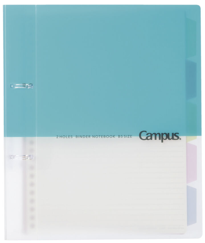 Campus Easy binding of prints 2 Hole Binder notebook B5 Light Blue,Light Blue, medium