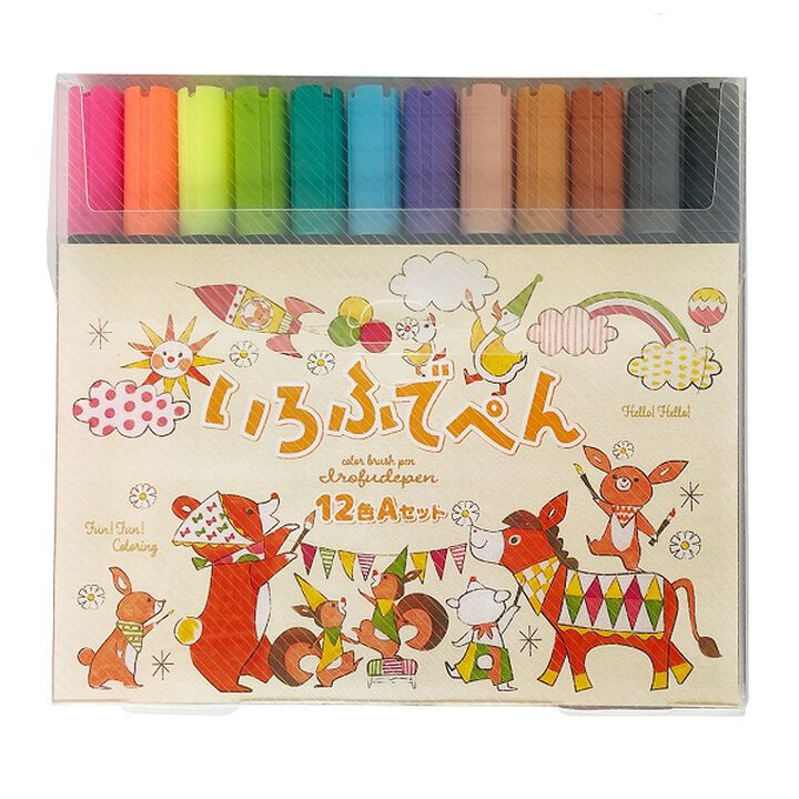Iro Fude pen  Brush pen Set of 12 colors A,, medium image number 0