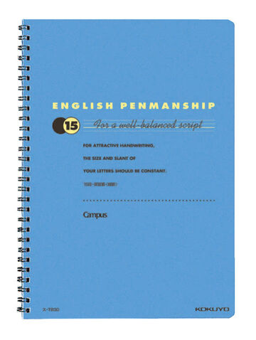 Campus notebook Notebook Twin-ring binding B5 Blue English Practice 15 Lines 40 Sheets,, small image number 0