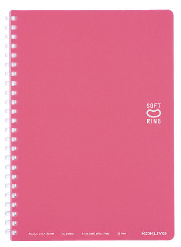 Soft Ring notebook Colorful A5 50 Sheets Light pink,Light Pink, small image number 0